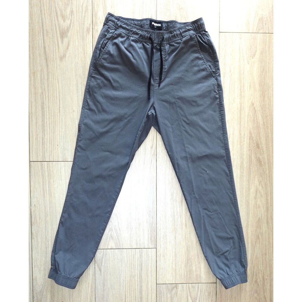 RSQ Men Gray Active Jogger Pants Tech Stretch Rayon Blend Size S